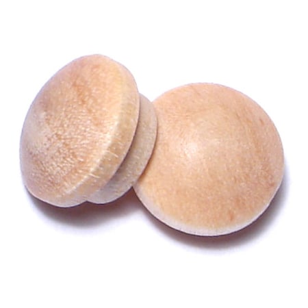 Midwest Fastener 5/16" Birch Wood Round Head Screw Hole Buttons 40PK 66826